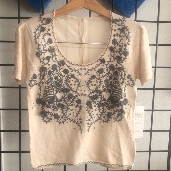 14 gauge handmade Embroidery sweater - Picture 1 of 5